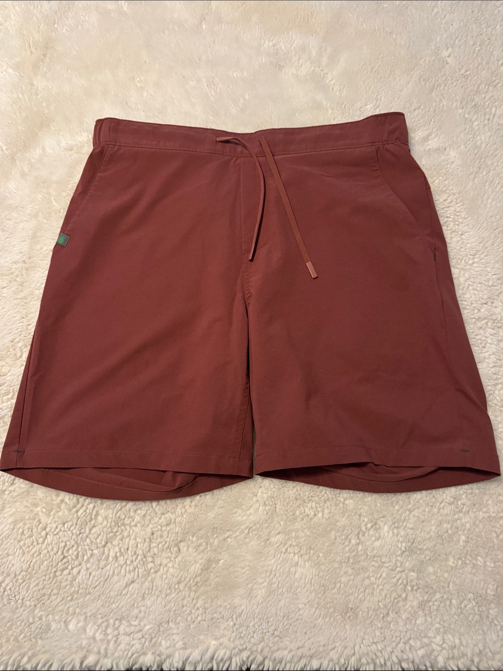 Stio Men's Shorts in Rust and Cream